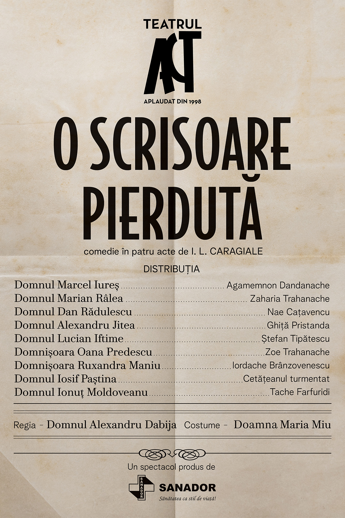 O SCRISOARE PIERDUTĂ — Galați